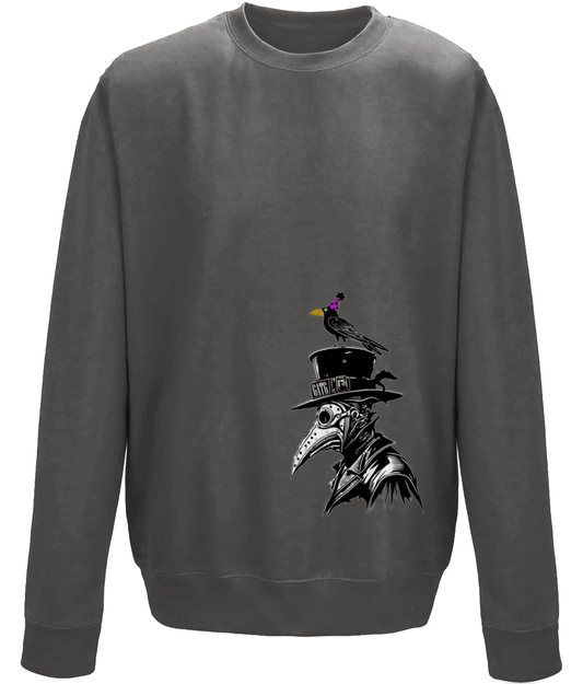 Drop Shoulder Sweatshirt - Plague Party Crow - GATG