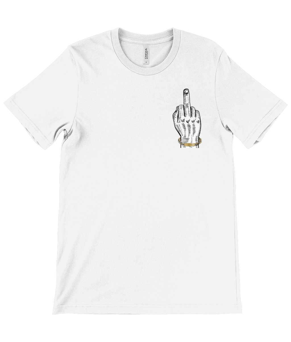 Crew Neck T-Shirt - Middle Finger Bling - GATG